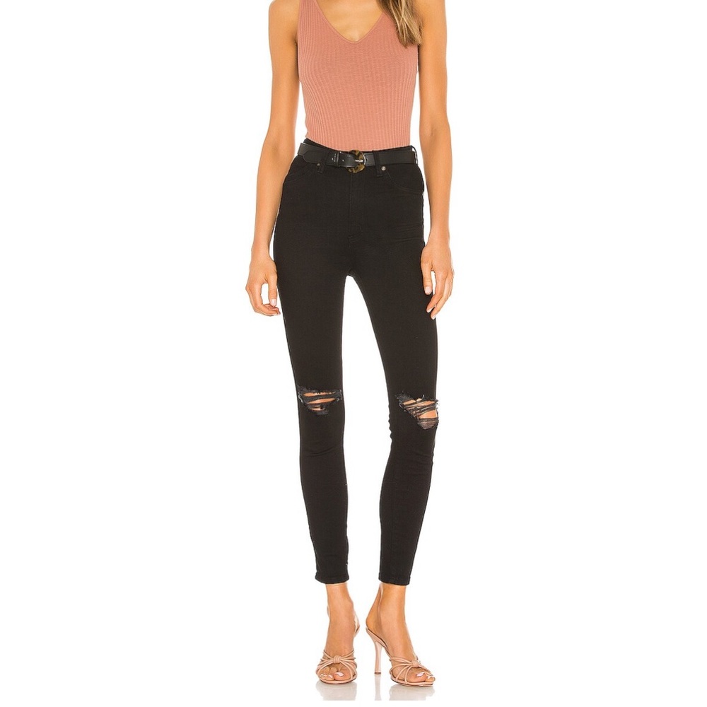 Rollas Denim galaxy rip jean size 24 in black Sold out on revolve